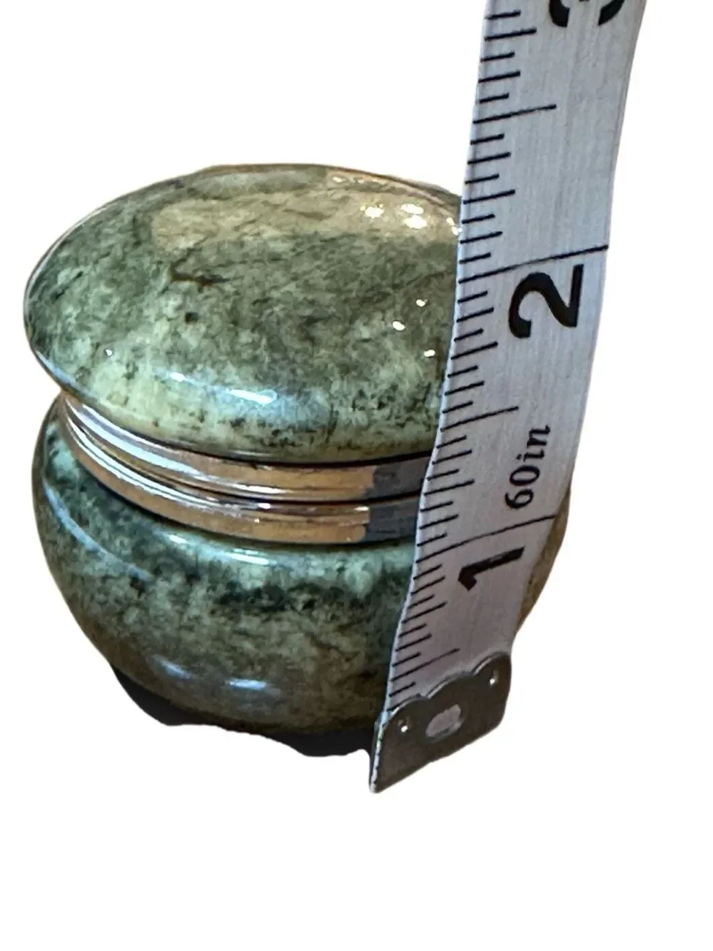Vintage MCM Italian Alabaster Stone Trinket Box